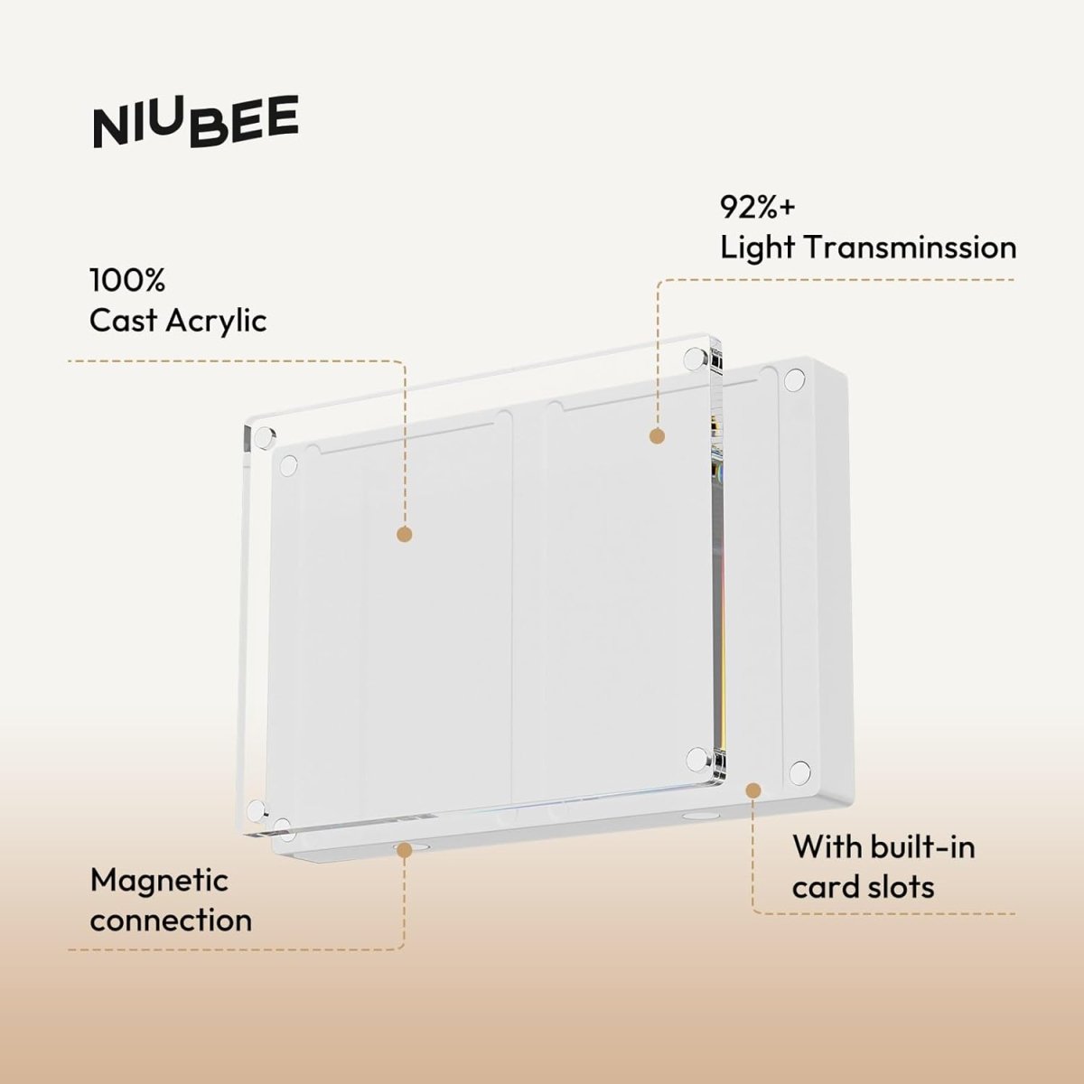 Double Magnetic Modular Frame Fits Instax Mini, 2-Pack - NIUBEE