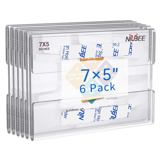 5×7" Adhesive Acrylic Sign Holder Horizontal