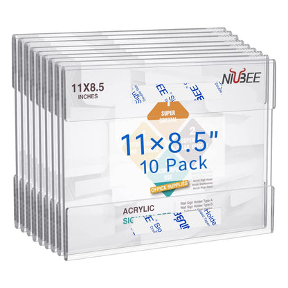 8.5×11" Adhesive Acrylic Sign Holder Horizontal
