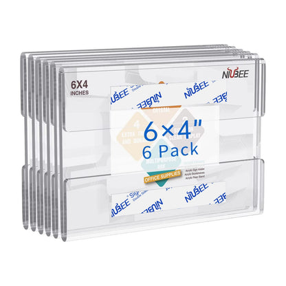 4×6" Adhesive Acrylic Sign Holder Horizontal