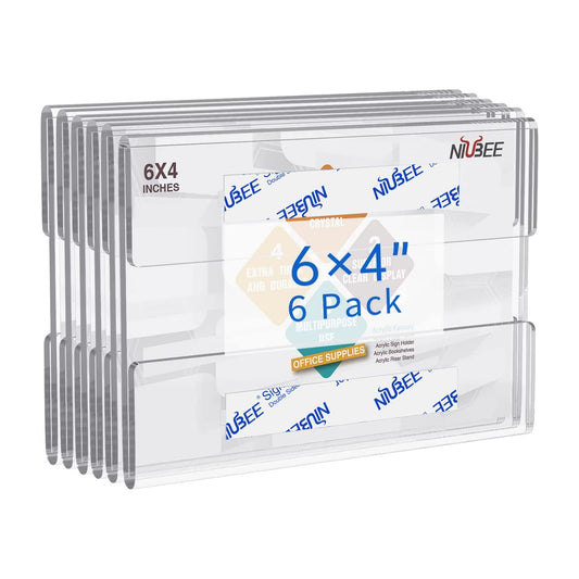 4×6" Adhesive Acrylic Sign Holder Horizontal
