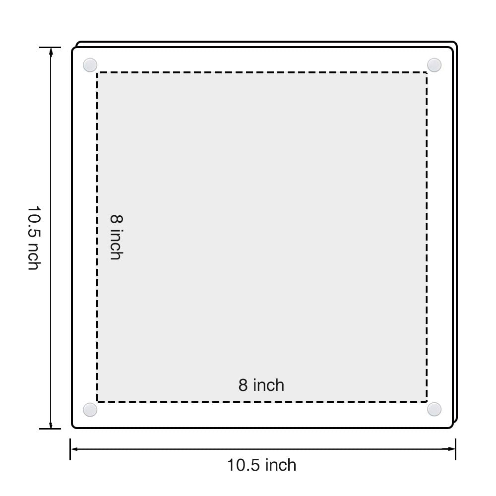 Acrylic Floating Picture Frame 8x8