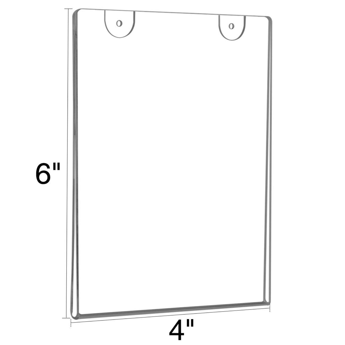 4×6" Wall-Mounted Sign Holder Vertical – 6 Pack