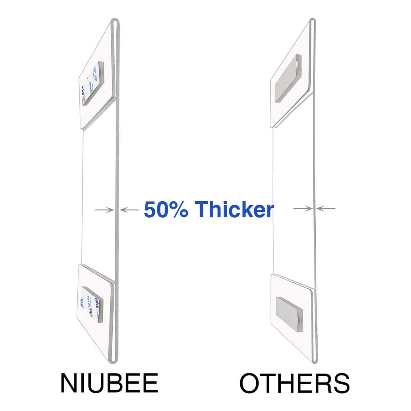 5×7" Adhesive Acrylic Sign Holder Horizontal