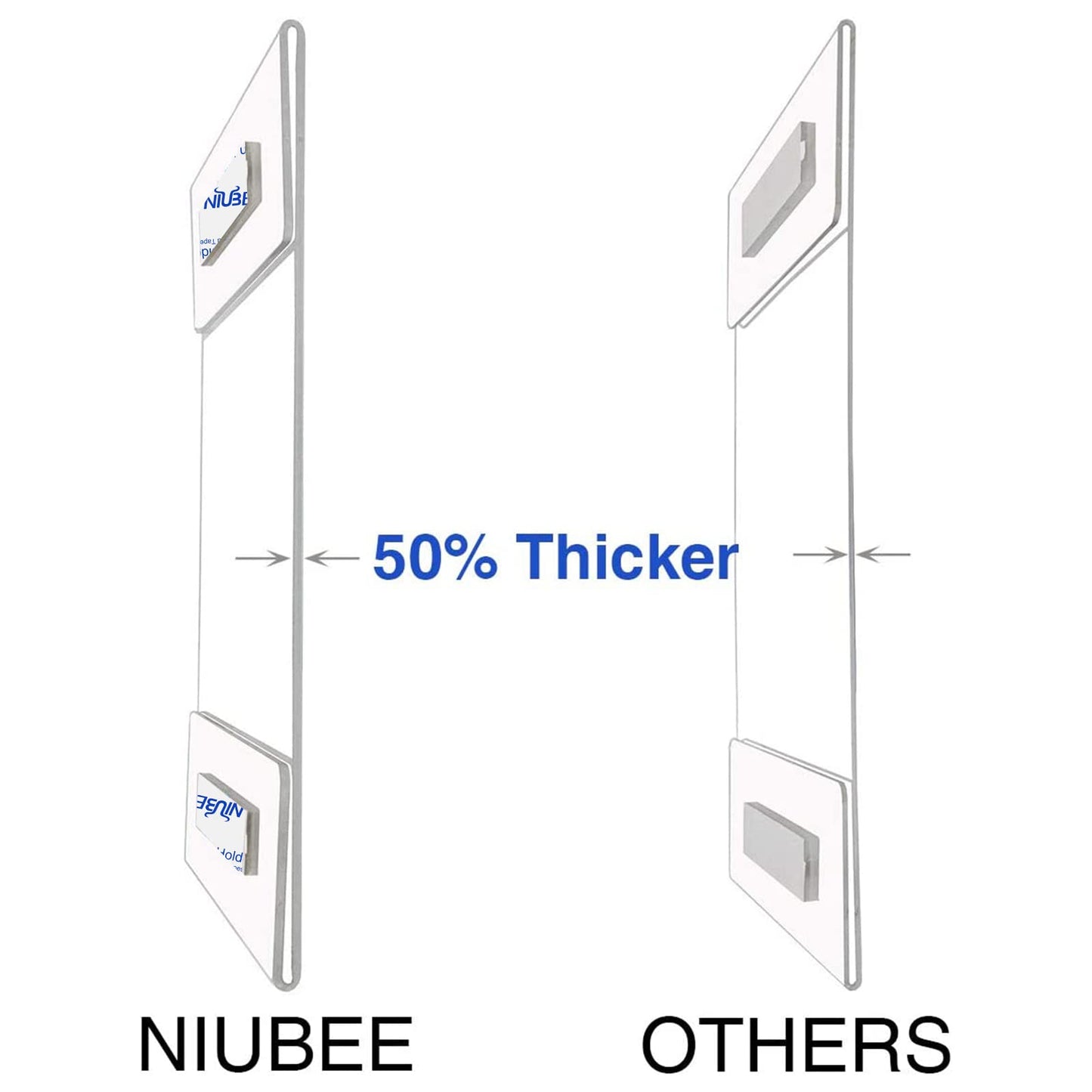 4×6" Adhesive Acrylic Sign Holder Horizontal