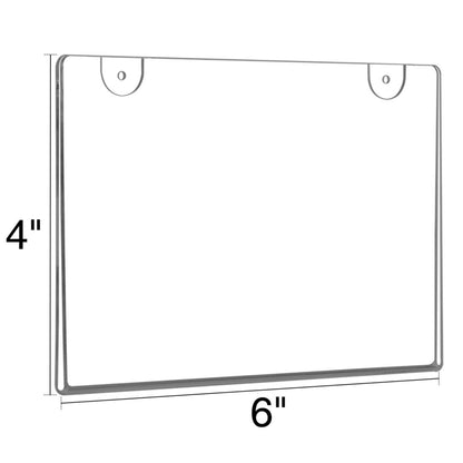4×6" Wall-Mounted  Sign Holder Horizontal – 6 Pack