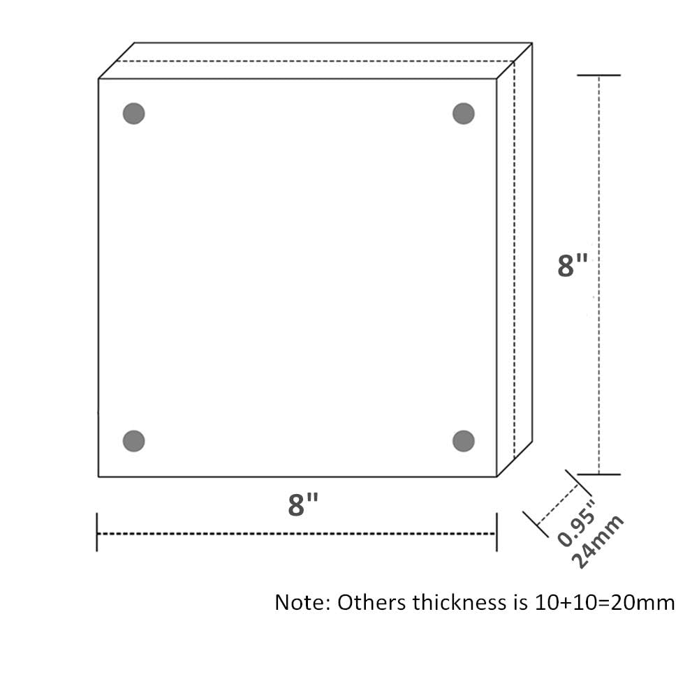 8×8" Thick Square Acrylic Photo Frame