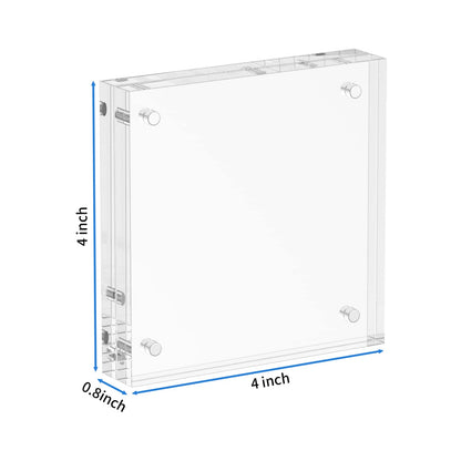 4×4" Thick Square Acrylic Photo Frame