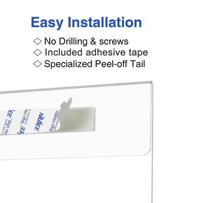 5×7" Adhesive Acrylic Sign Holder Horizontal