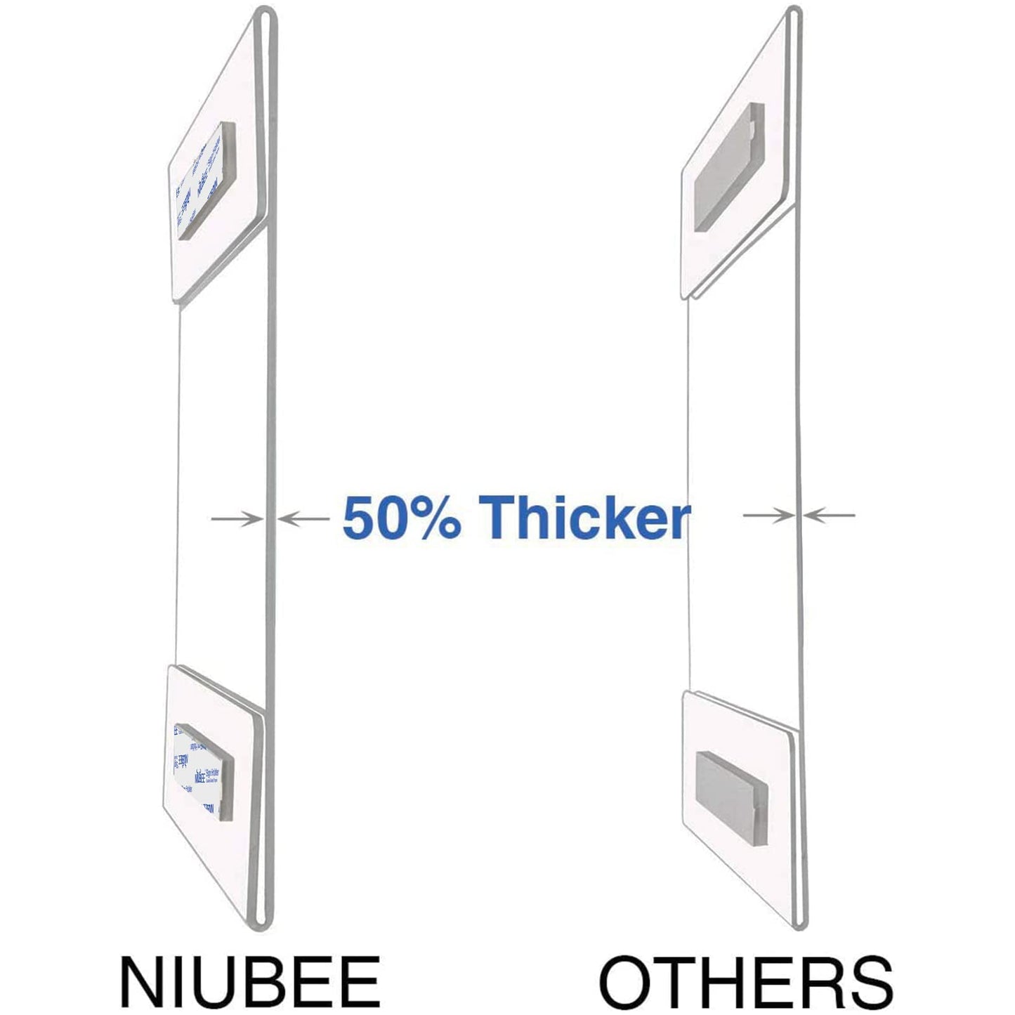 5×7" Adhesive Acrylic Sign Holder Vertical