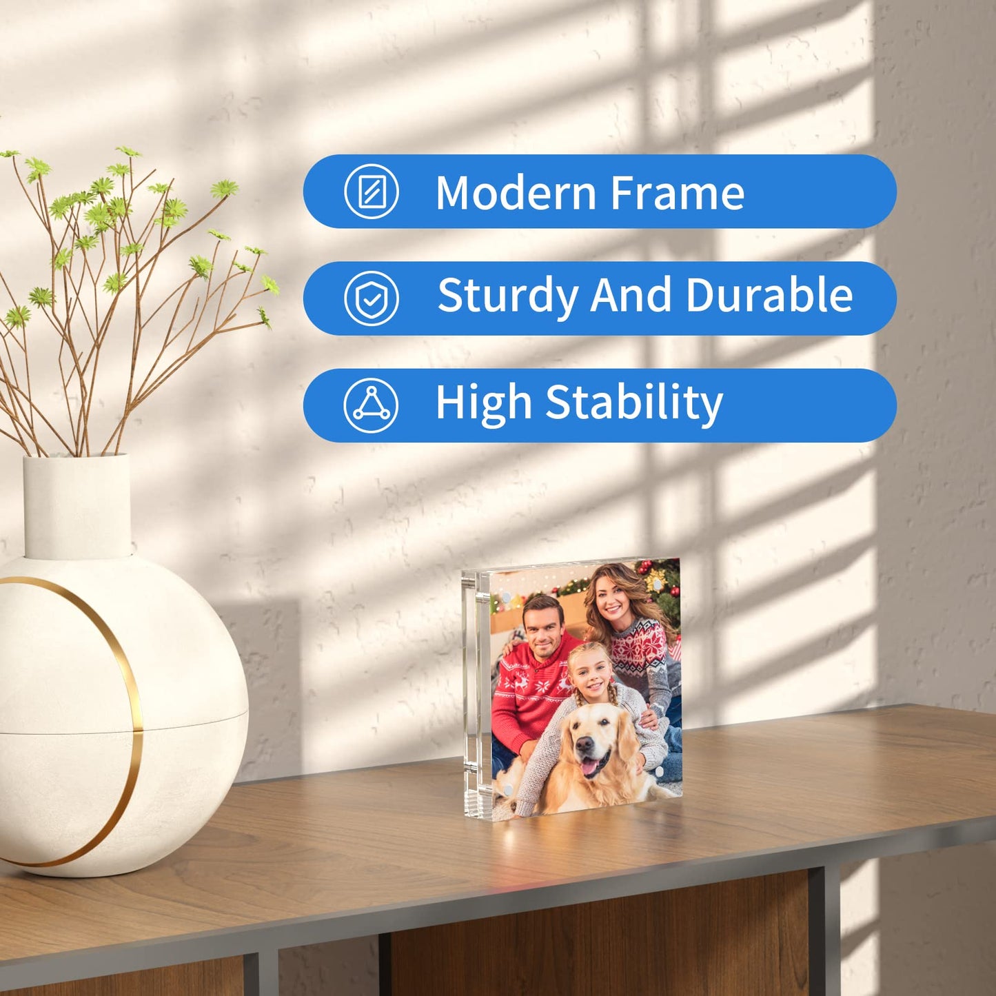 4×4" Thick Square Acrylic Photo Frame