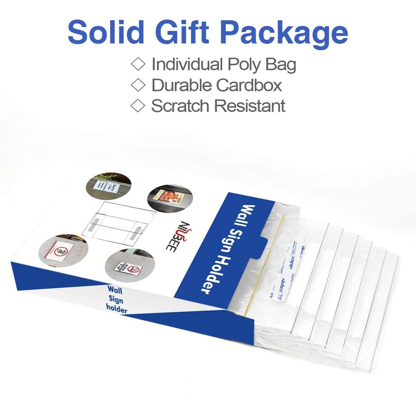 4×6" Adhesive Acrylic Sign Holder Vertical
