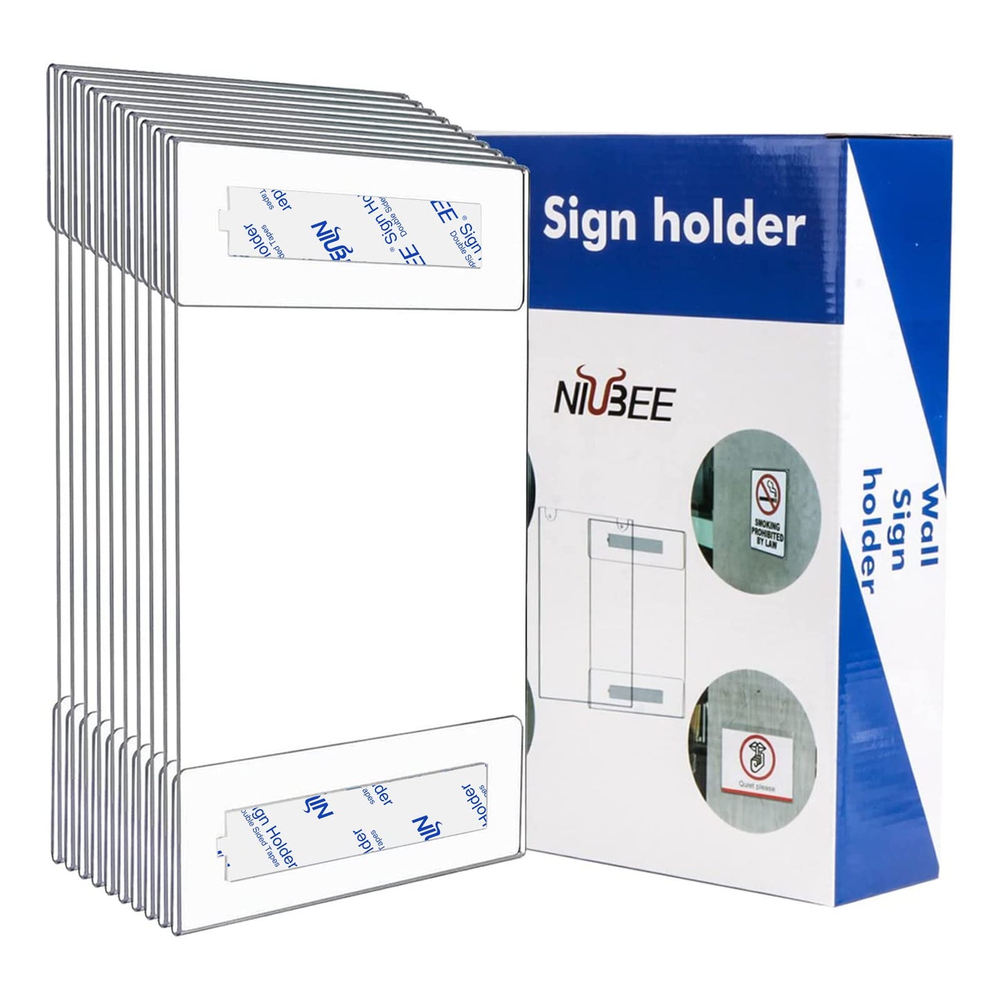 8.5×11" Adhesive Acrylic Sign Holder Vertical