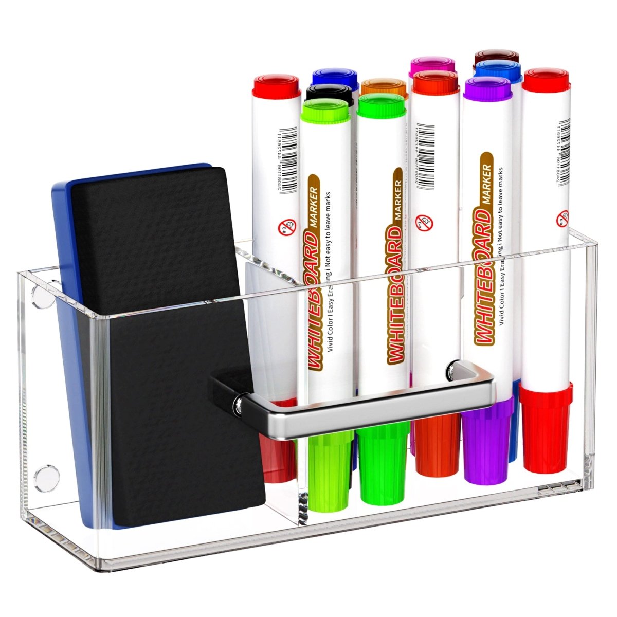 Magnetic Double-Compartment Pen Holder - NIUBEE