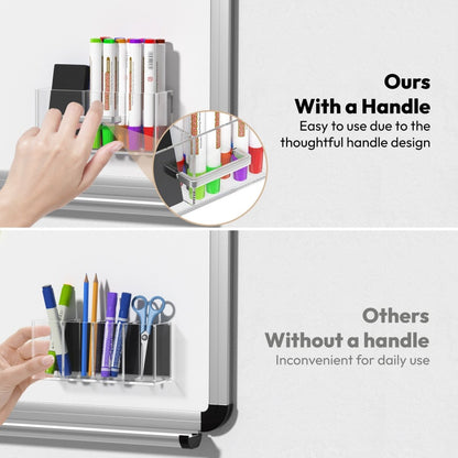 Magnetic Double-Compartment Pen Holder - NIUBEE