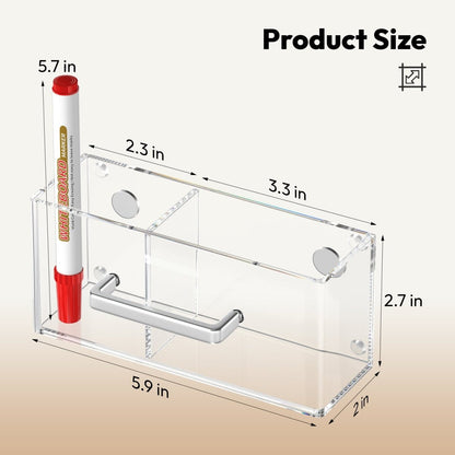 Magnetic Double-Compartment Pen Holder - NIUBEE