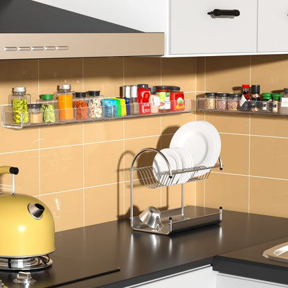 Wall-Mounted Acrylic Spice Rack – 4 Pack - NIUBEE